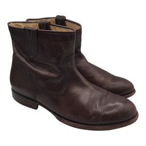 Frye Jamie stitch leather Chelsea western short boots